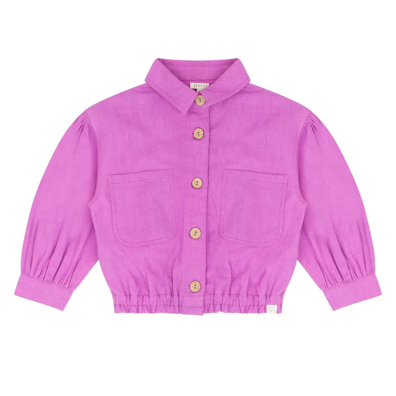 Jenest Marie Jacket Twill Grape Purple Bird Embro