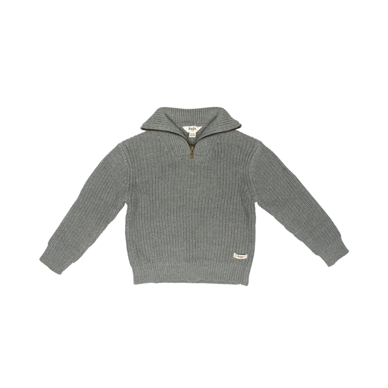 Baje Lennox Zipper Pullover Grey Dark