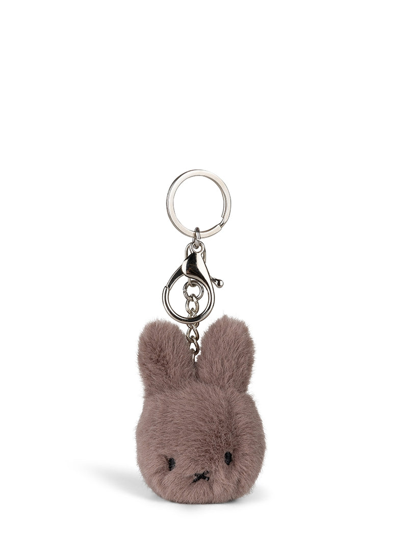 Smiley Miffy Ecvco Fuzzy Keychain taupe - 8 cm