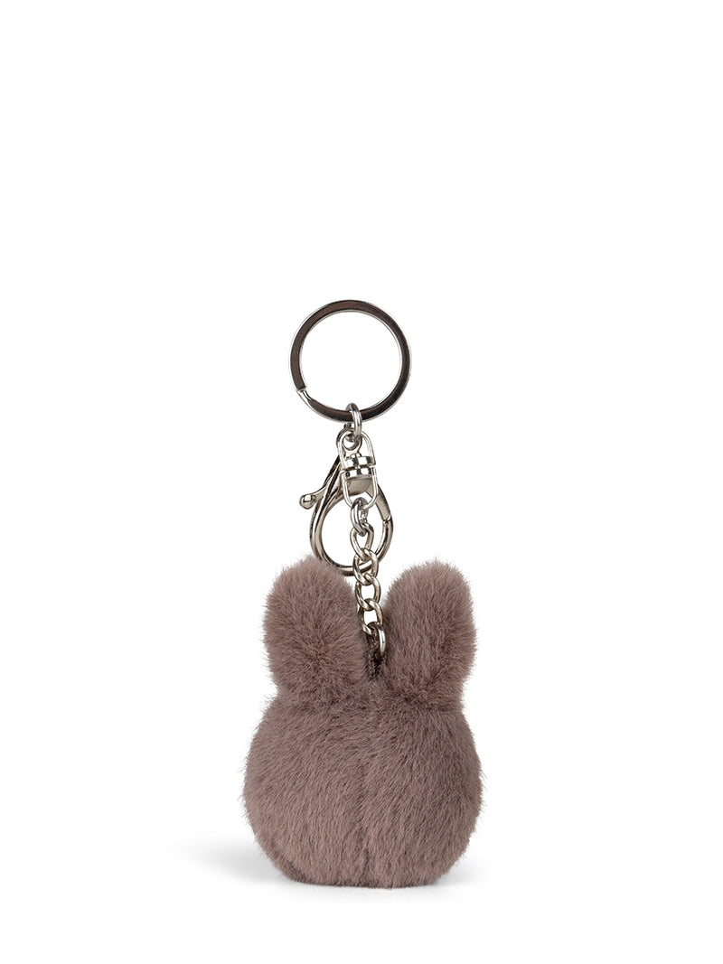 Smiley Miffy Ecvco Fuzzy Keychain taupe - 8 cm