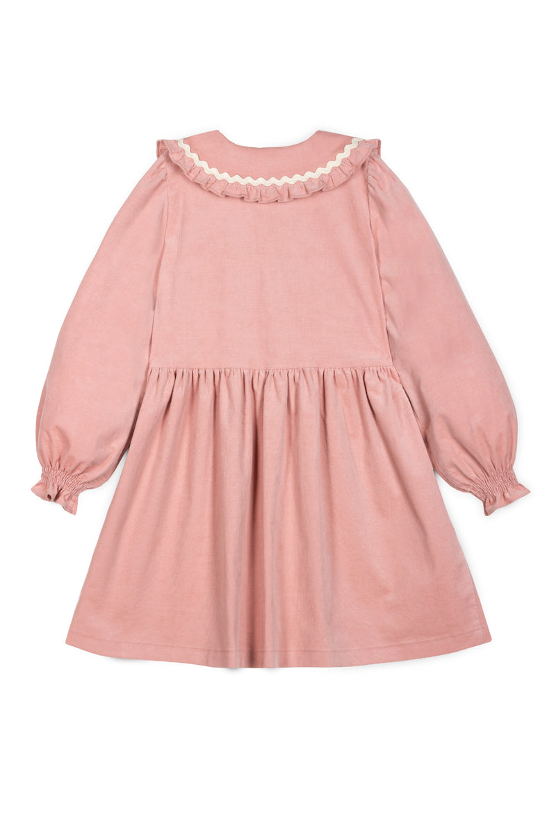 Mipounet Carine Corduroy Dress Coral