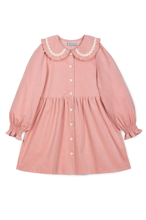 Mipounet Carine Corduroy Dress Coral