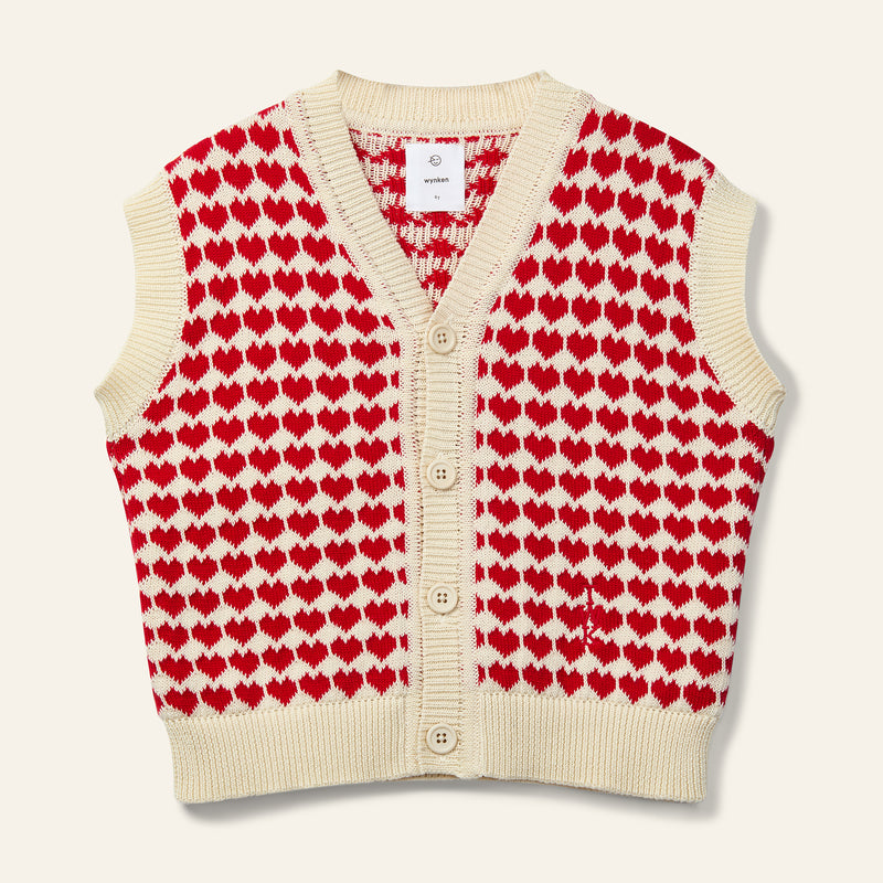 Wynken The Lovers Waistcoat Red Mini Heart