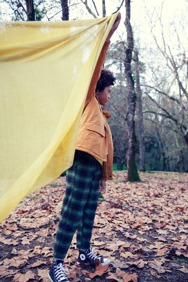 PiuPiuchick Trousers Green & Black Checkered