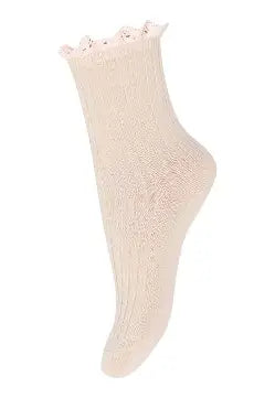 Mp Denmark Cotton Rib Julia socks lace roze
