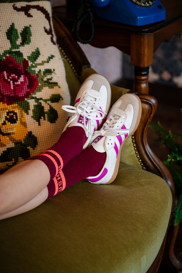 Petit Blush Sport Socks Bordeaux/Orange