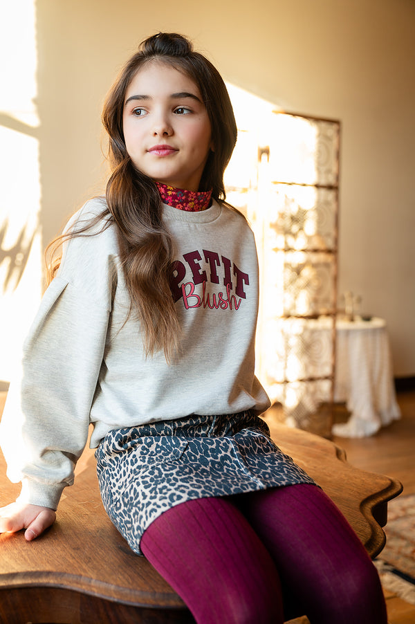 Petit Blush Simple Skirt Leopard