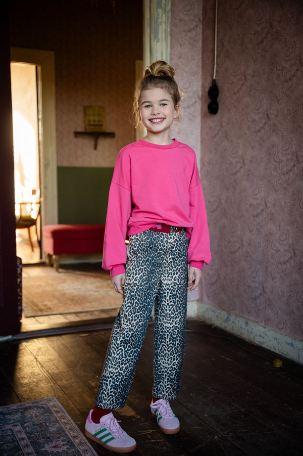 Petit Blush Balloon Fit Jeans Leopard