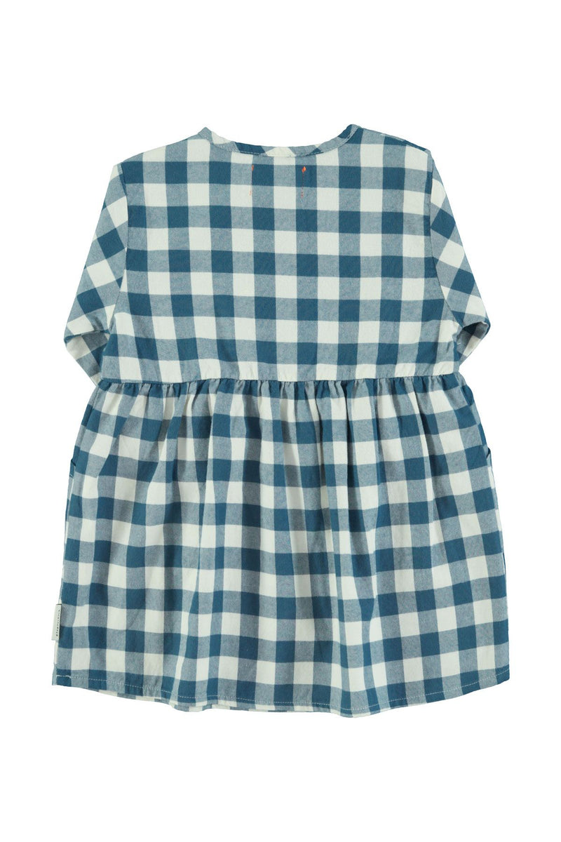 PiuPiuchick Short Dress Blue & White Checkered