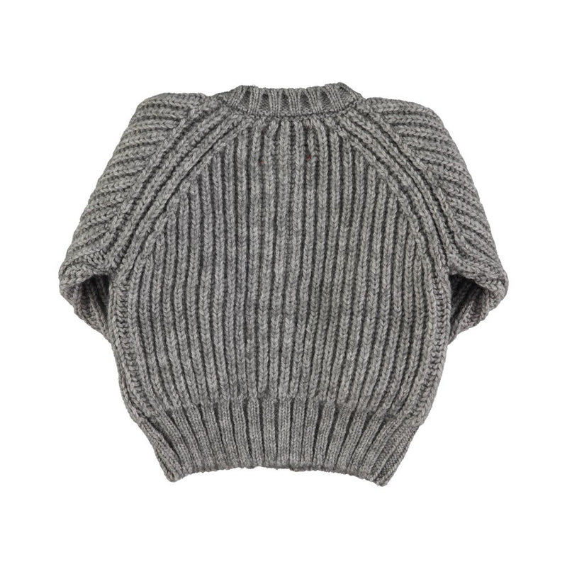 PiuPiuchick Knitted Baby Cardigan Grey