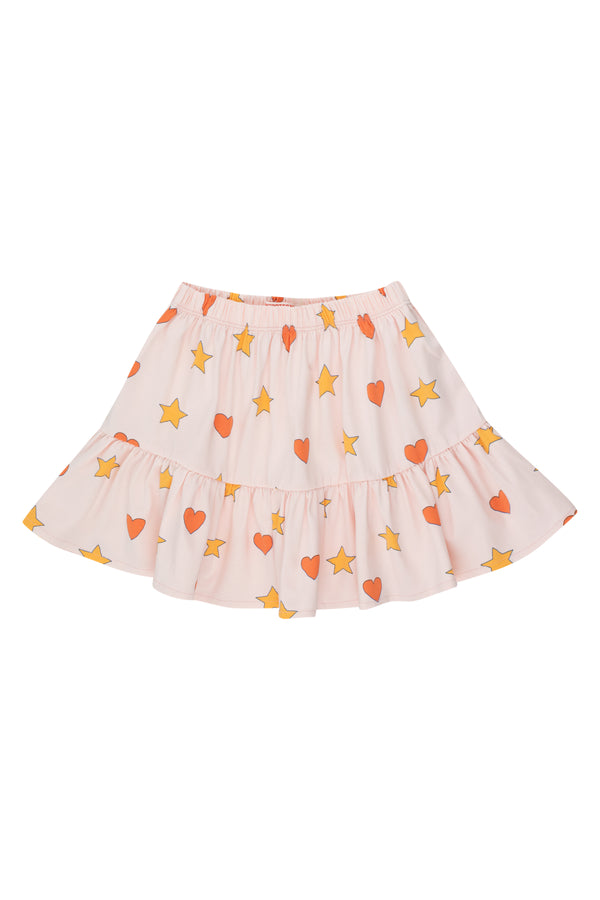 Tiny Cottons Hearts Stars Skirt Pastel Pink
