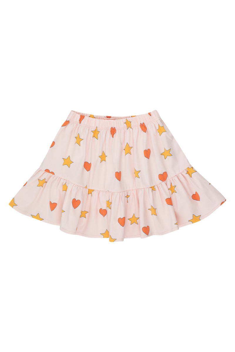 Tiny Cottons Hearts Stars Skirt Pastel Pink