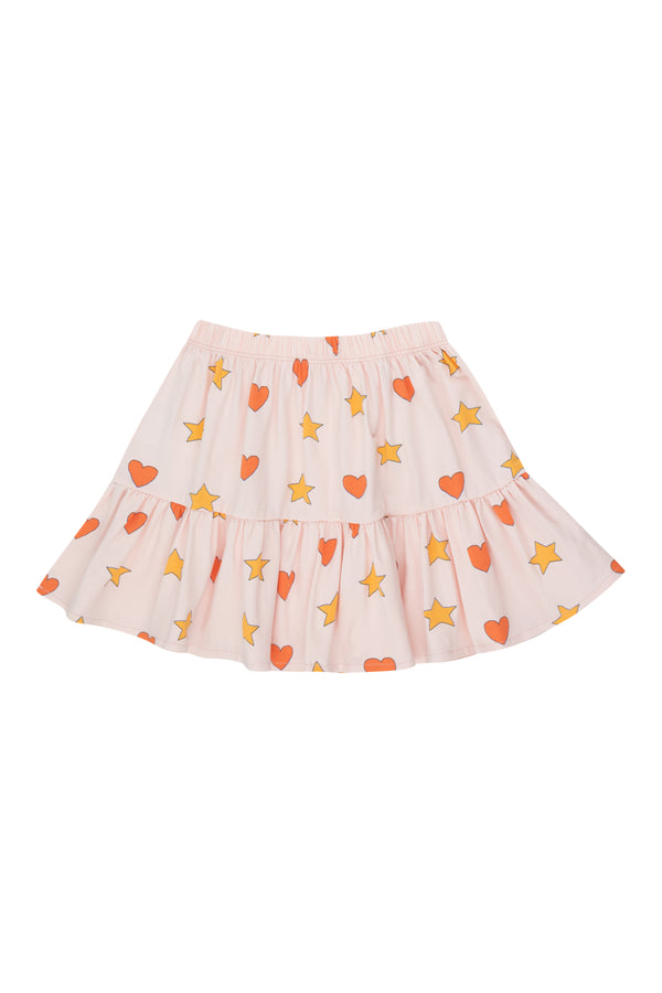 Tiny Cottons Hearts Stars Skirt Pastel Pink