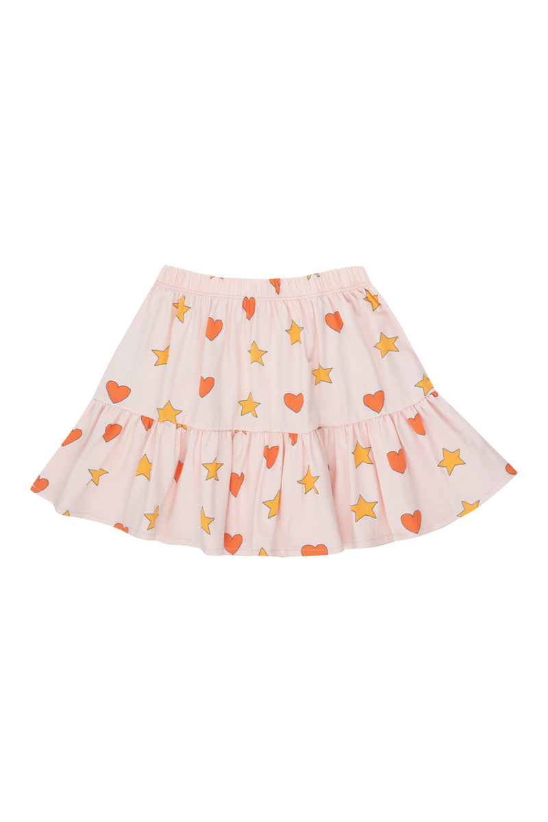 Tiny Cottons Hearts Stars Skirt Pastel Pink