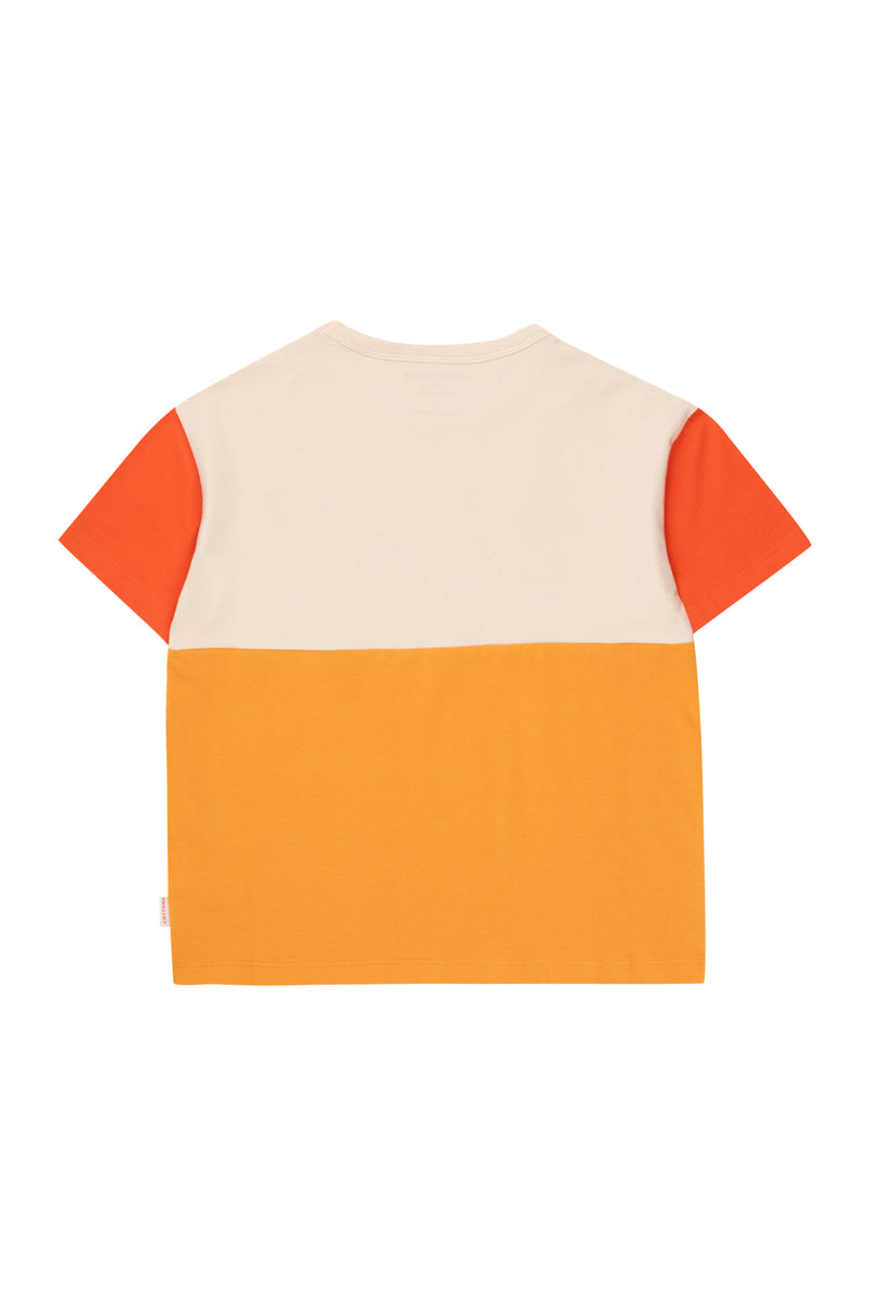 Tiny Cottons Tiny Color Block Tee Light Cream/Orange