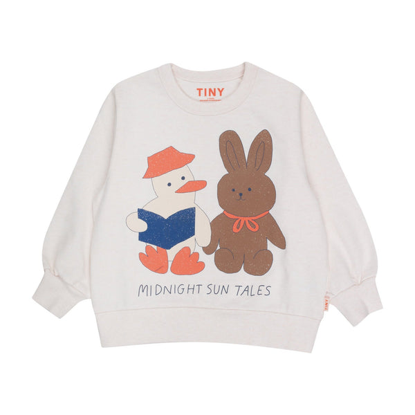 Tiny Cottons Readers Graphic Sweatshirt Cream Heather