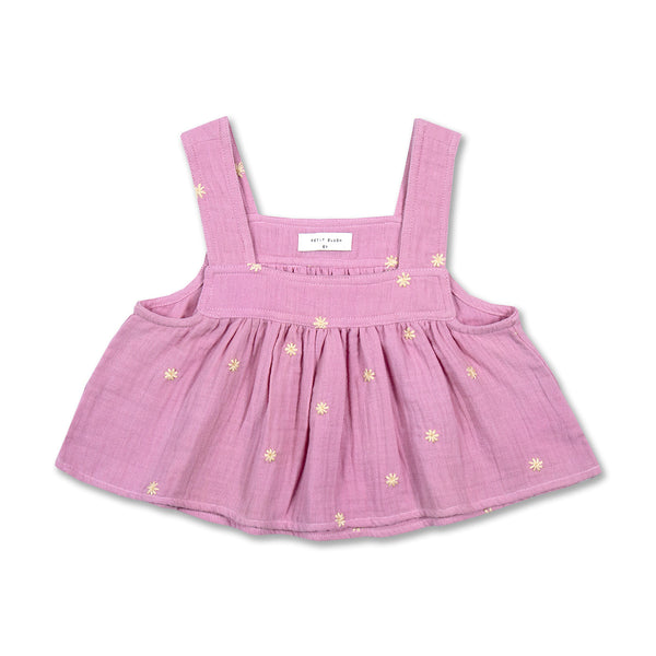 Petit Blush Summer Top Embroldery Lila