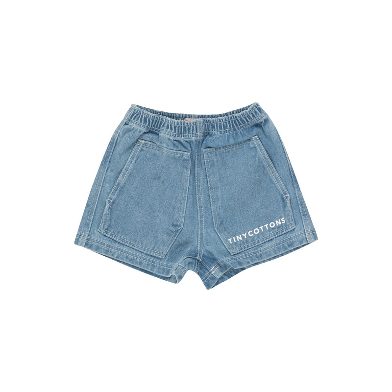 Tiny Cottons Graphic Denim Short Light Blue Denim