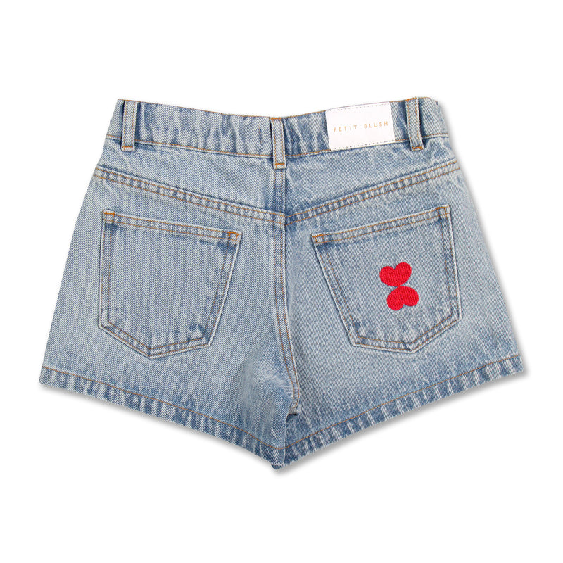 Petit Blush Jeans Short Light Blue Washed