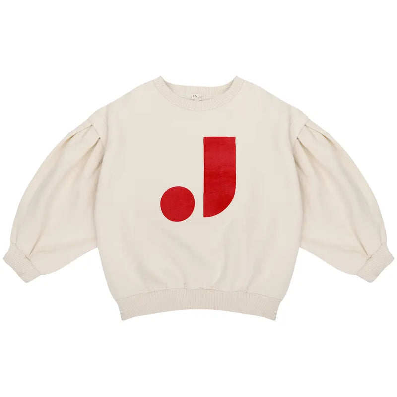 Jenest Balloon Bird Sweater Fleece Pebble Ecru