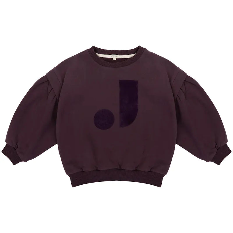 Jenest Balloon Bird Sweater Fleece Plum Bordeaux