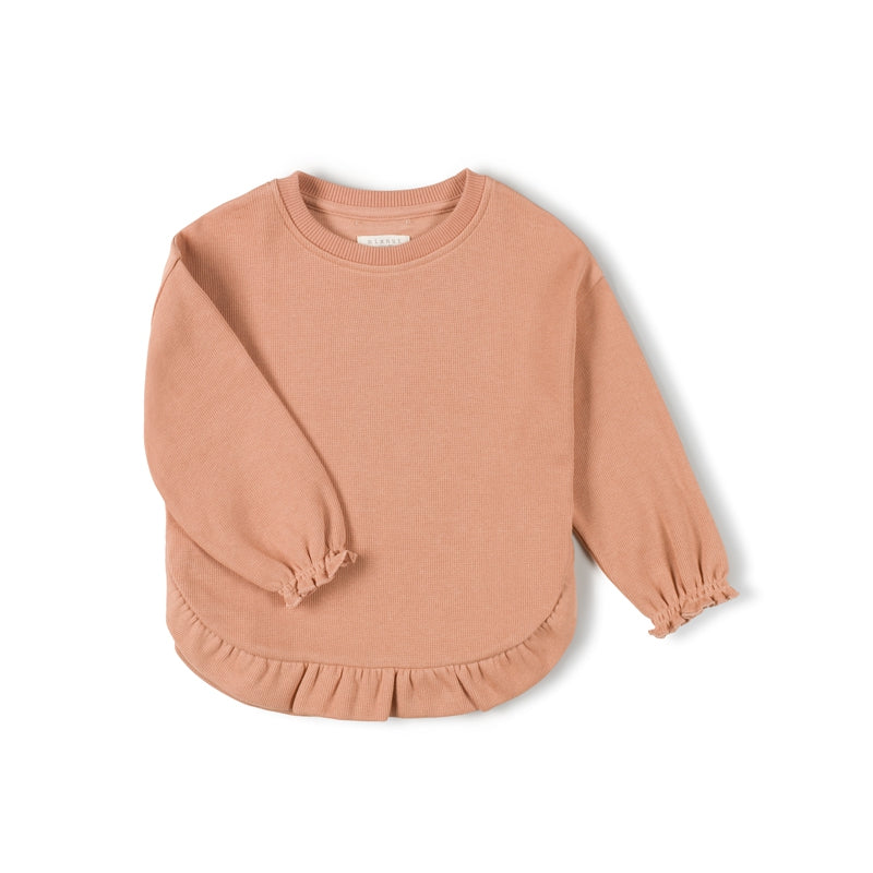 Nixnut Ruffled Sweater Peach