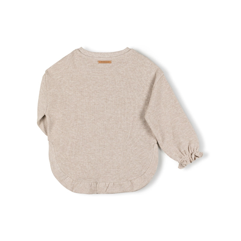 Nixnut Ruffled Sweater Beige