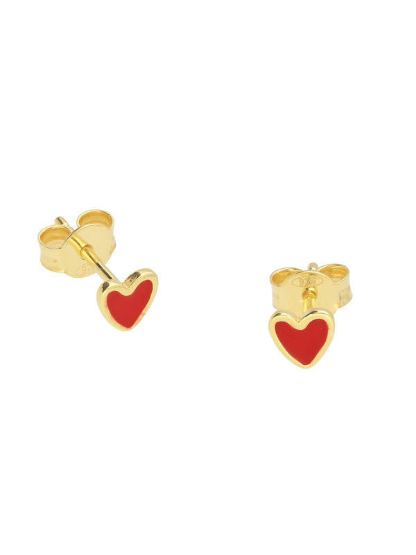 Selva Sauvage Earstuds Heart Red
