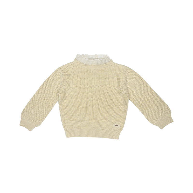 Baje Soho Knitted Collar Top Creme