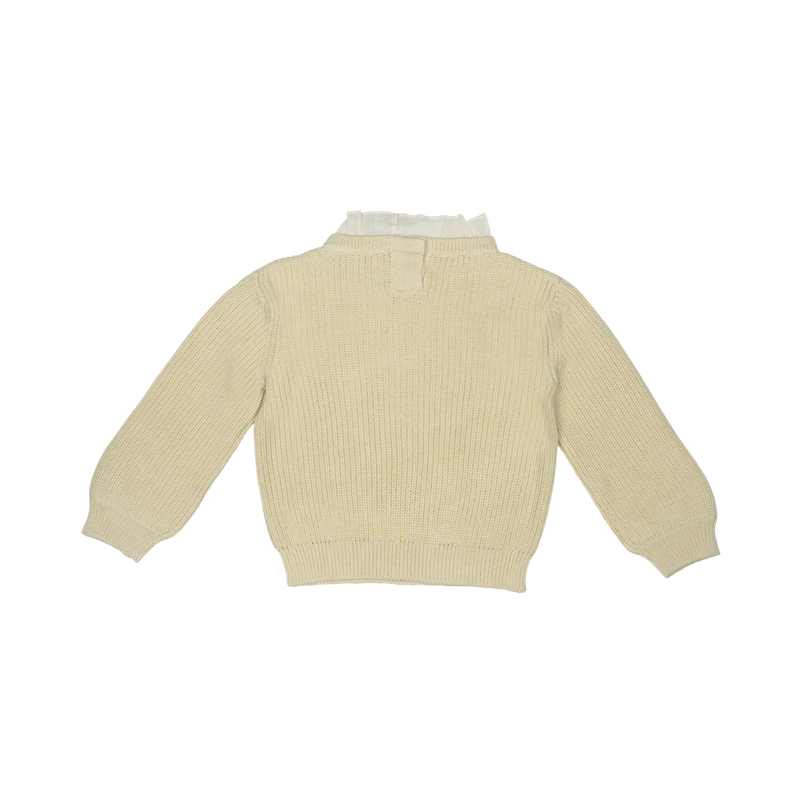 Baje Soho Knitted Collar Top Creme