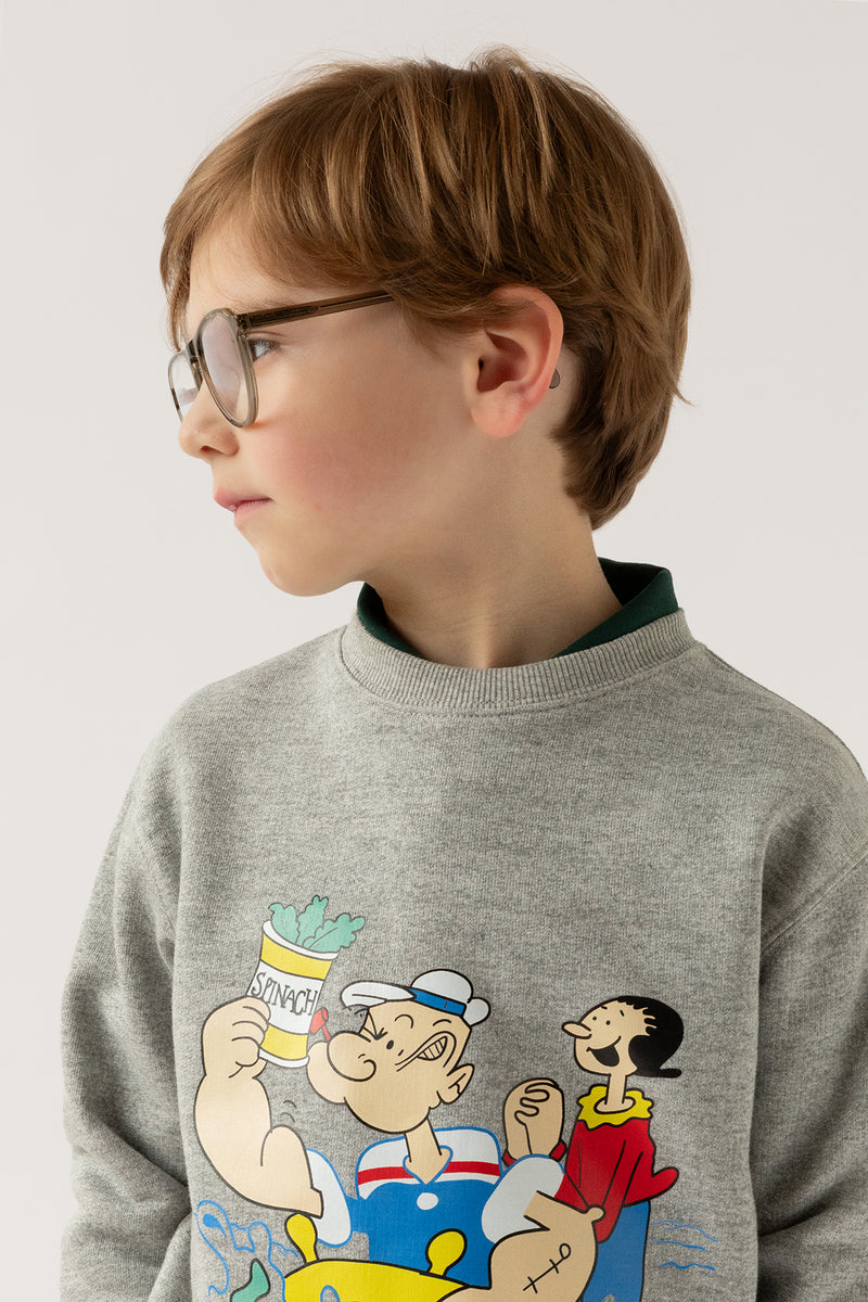 Simple Kids Popeye Sweatshirt Grey