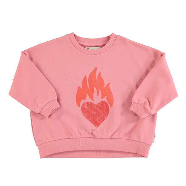 PiuPiuchick Sweatshirt Pink/Heart Print