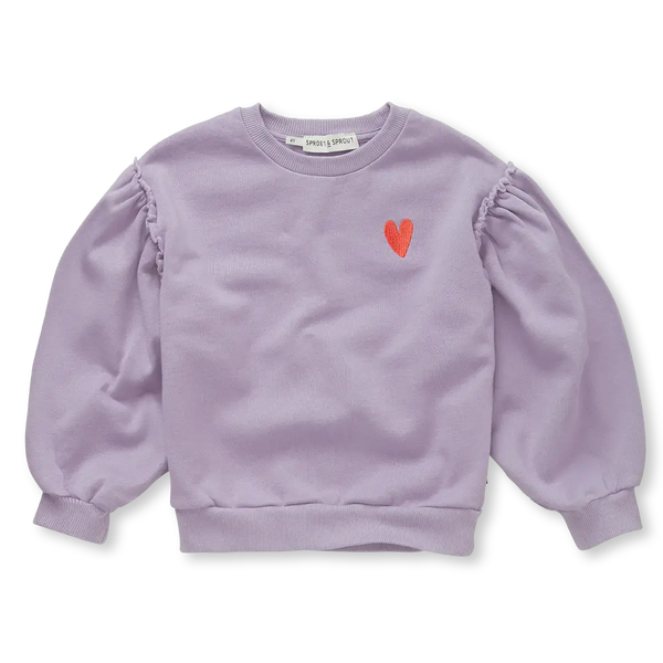 Sproet & Sprout Sweatshirt Puff Sleeves Heart