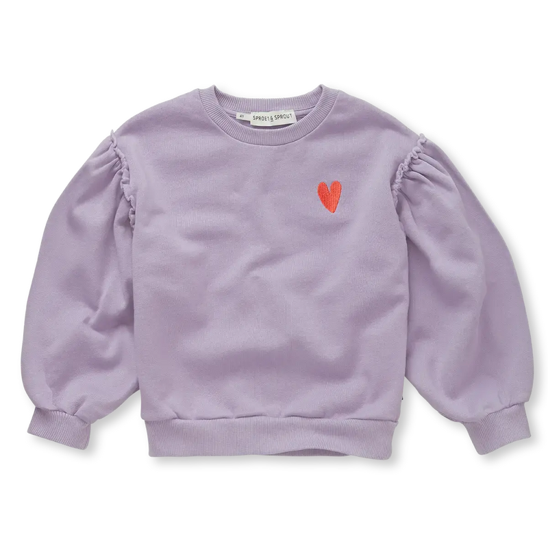 Sproet & Sprout Sweatshirt Puff Sleeves Heart