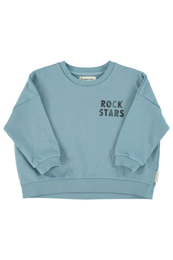 PiuPiuchick Sweatshirt Blue w/ "Rock stars" Print