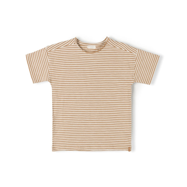 Nixnut Com T-Shirt Caramel Stripe