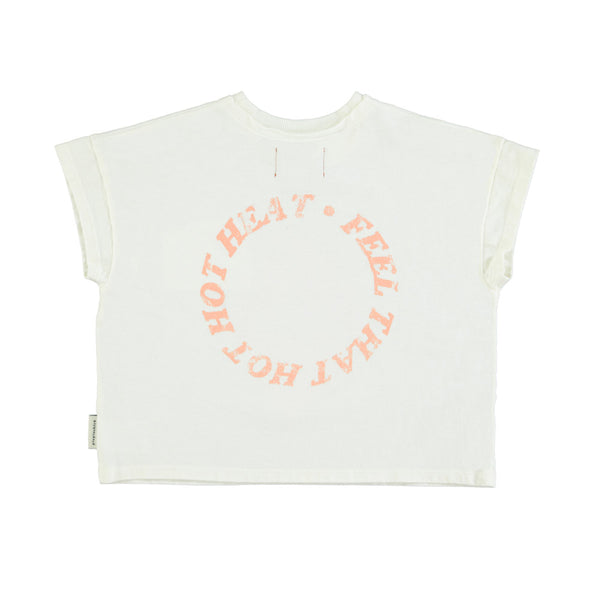 PiuPiuchick T-Shirt Ecru/Heart Print