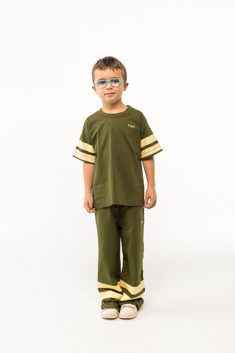 Tiny Cottons Stripes Tee Khaki