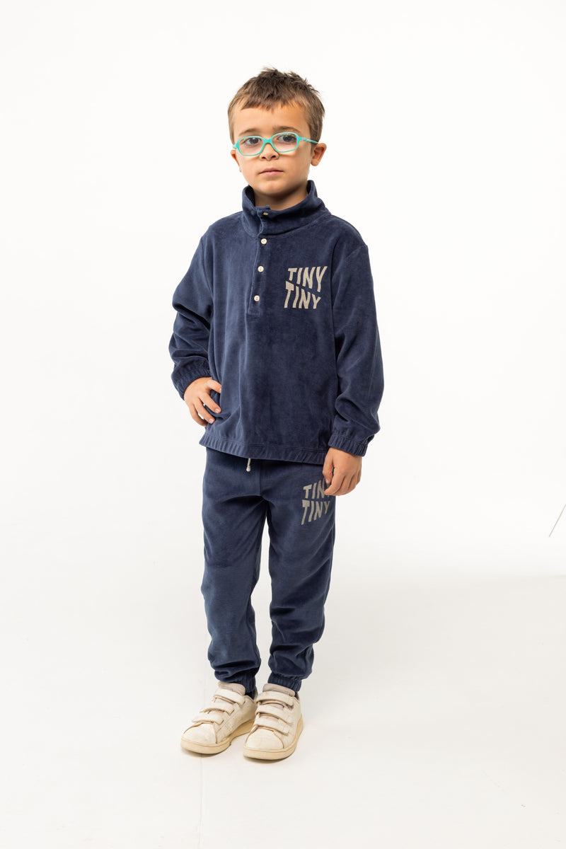 Tiny Cottons Waves Mocknecks Sweatshirt Navy