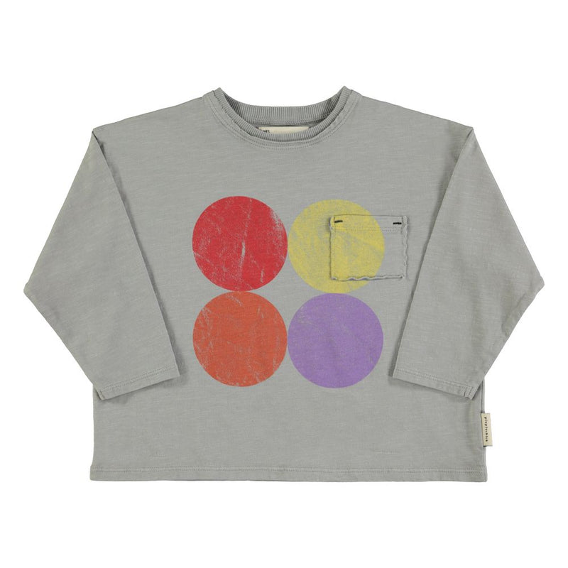 PiuPiuchick Longsleeve Grey/Multicolor Circles Print