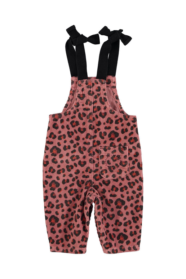 PiuPiuchick Dungarees Pink w/ Animal Print