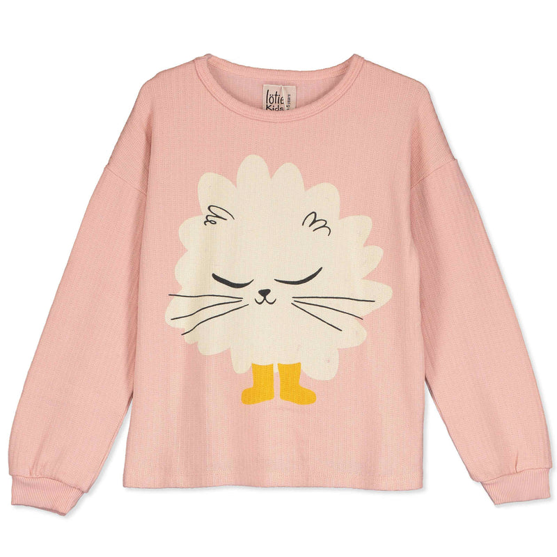 Lötiekids Long Sleeve T-shirt Kitten In Boots Rose