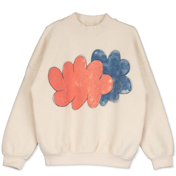 Lötiekids Teddy Sweatshirt Clouds Cream