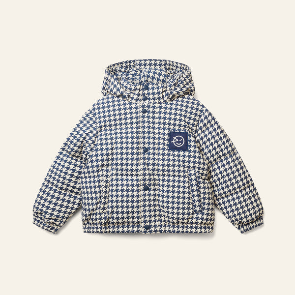 Wynken Burletta Down Jacket Navy Dogtooth