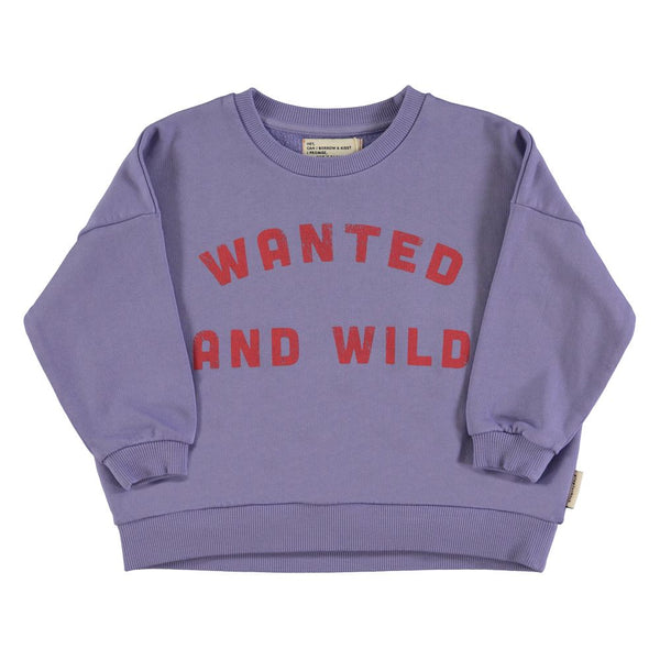 PiuPiuchick Sweatshirt Purple/Wanted & Wild Print