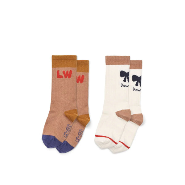 Liewood Annete Socks 2-pack Tuscany Rose