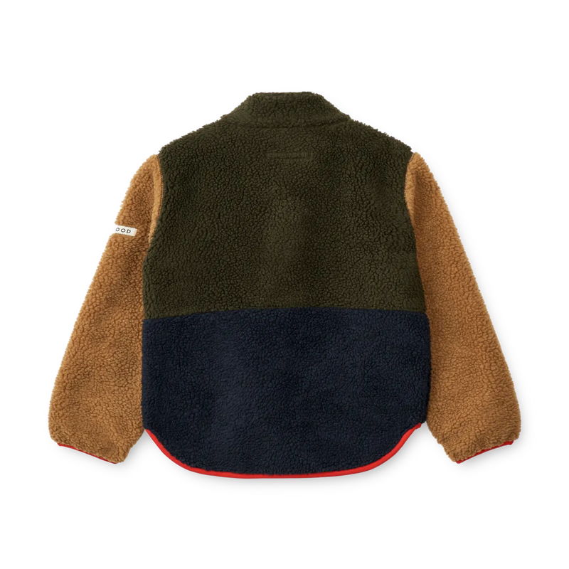 Liewood Nolan Pile Jacket Army Brown Multi Mix