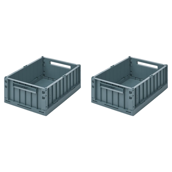 Liewood Weston Storage Box S 2-pack Whale Blue