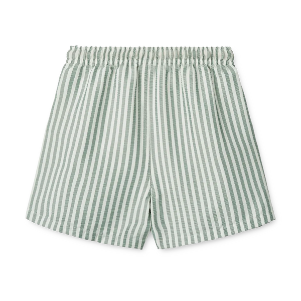 Liewood Duke Stripe Board Shorts Stripe Peppermint/Crisp White