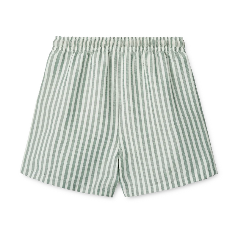 Liewood Duke Stripe Board Shorts Stripe Peppermint/Crisp White